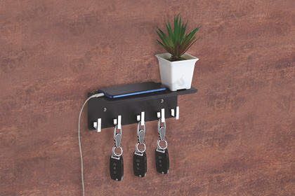 Mobile Stand With Key Stand Black